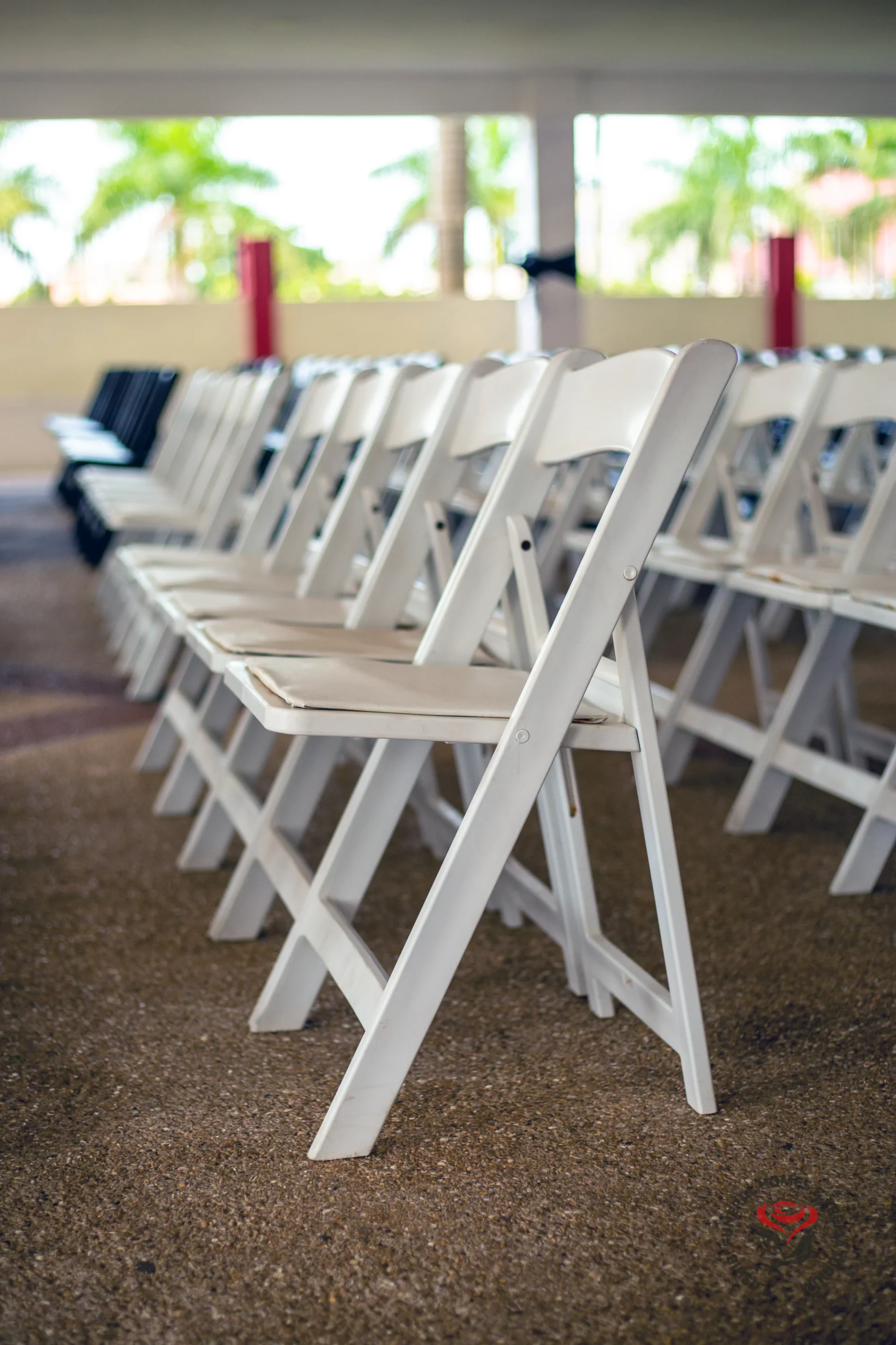 The pavilion ready to receive guests