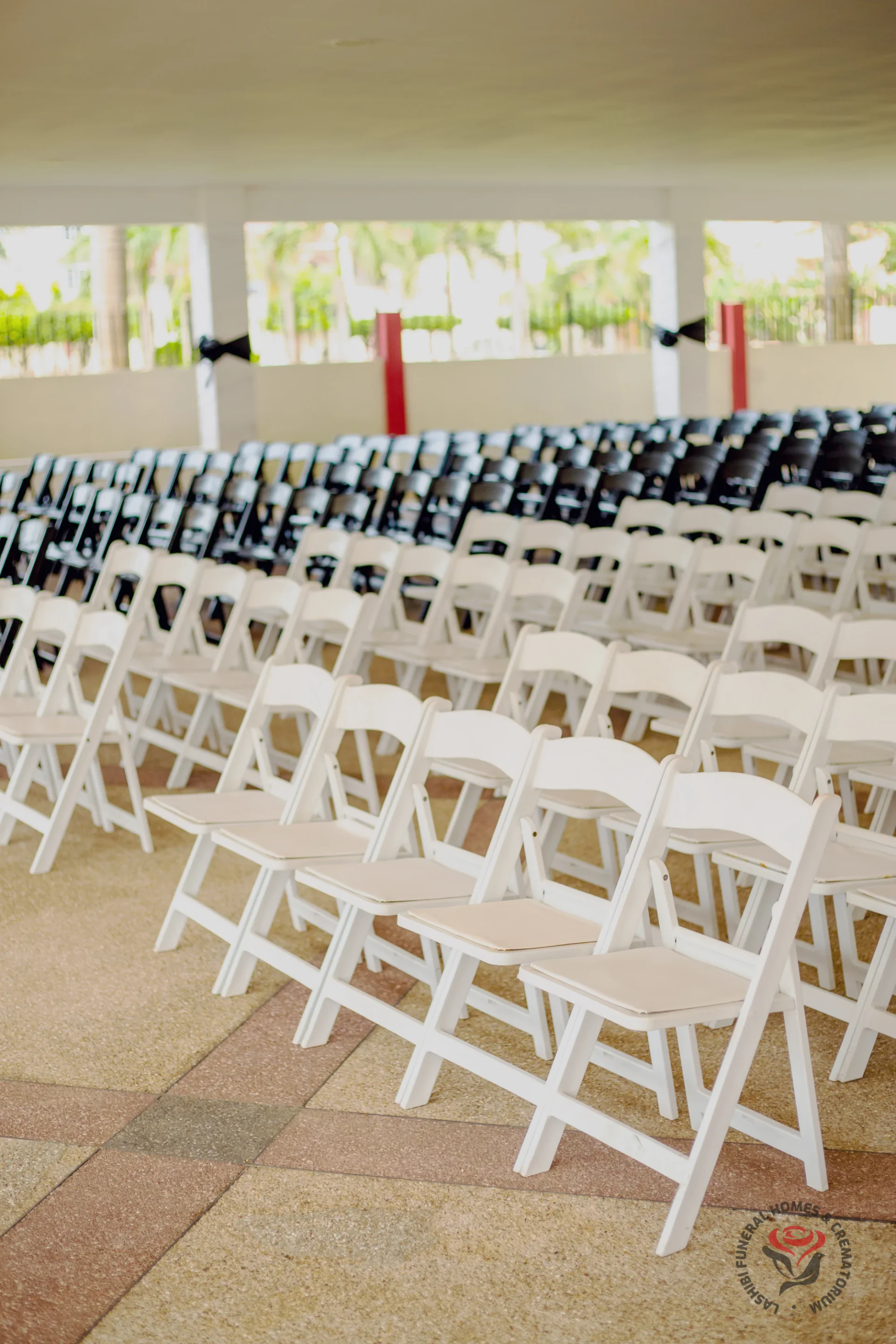 A wide view of the reception space